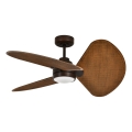 Lucci Air 51325649 - LED-dimbare plafondventilator SABLE 1xGX53/12W/230V 3000/4000/5000K Ø 91,5 cm bruin + afstandsbediening