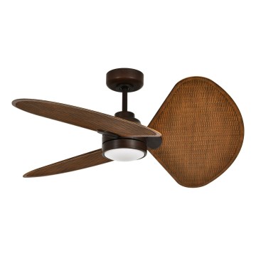 Lucci Air 51325649 - LED-dimbare plafondventilator SABLE 1xGX53/12W/230V 3000/4000/5000K Ø 91,5 cm bruin + afstandsbediening