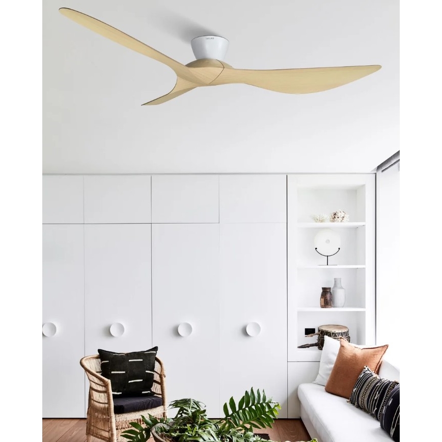 Lucci Air 514031 - Plafondventilator KOTARA Ø 137 cm beige/wit + afstandsbediening