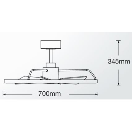 Lucci Air 516124 - LED dimbare plafondventilator CESSNA LED/36W/230V 3000/4000/5000K zwart + afstandsbediening