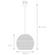 Lucide 03437/60/44 - Hanglamp aan een koord MOLOKO 1xE27/40W/230V d. 65 cm