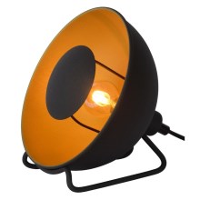 Lucide 05530/20/30 - Tafellamp ALVARO 1xE14/25W/230V diameter 20 cm zwart/gouden