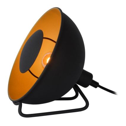 Lucide 05530/20/30 - Tafellamp ALVARO 1xE14/25W/230V diameter 20 cm zwart/gouden