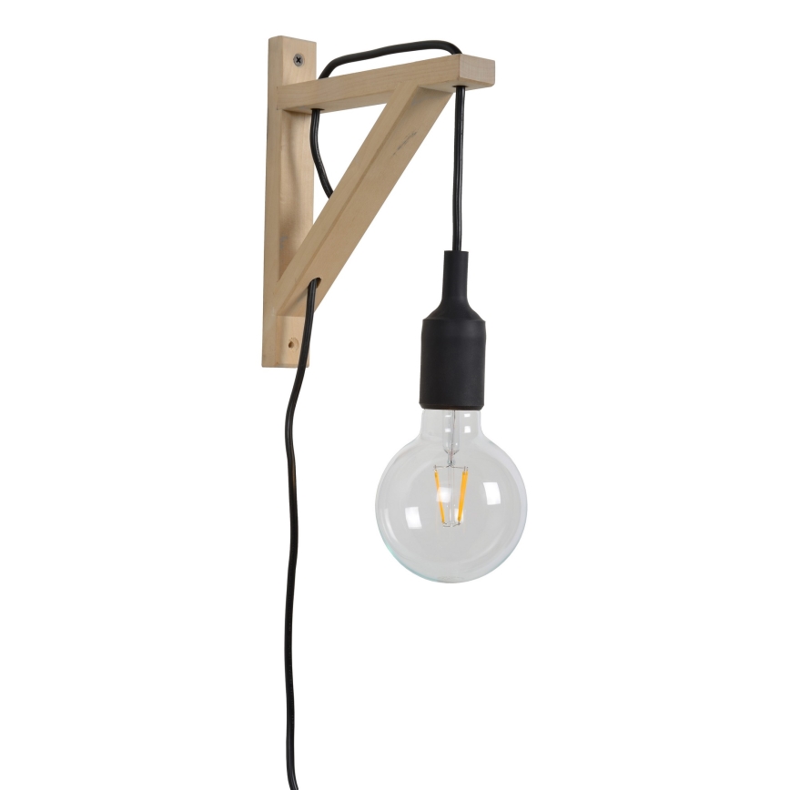 Lucide 08208/01/30 - Wand Lamp FIX WALL 1xE27/60W/230V zwart