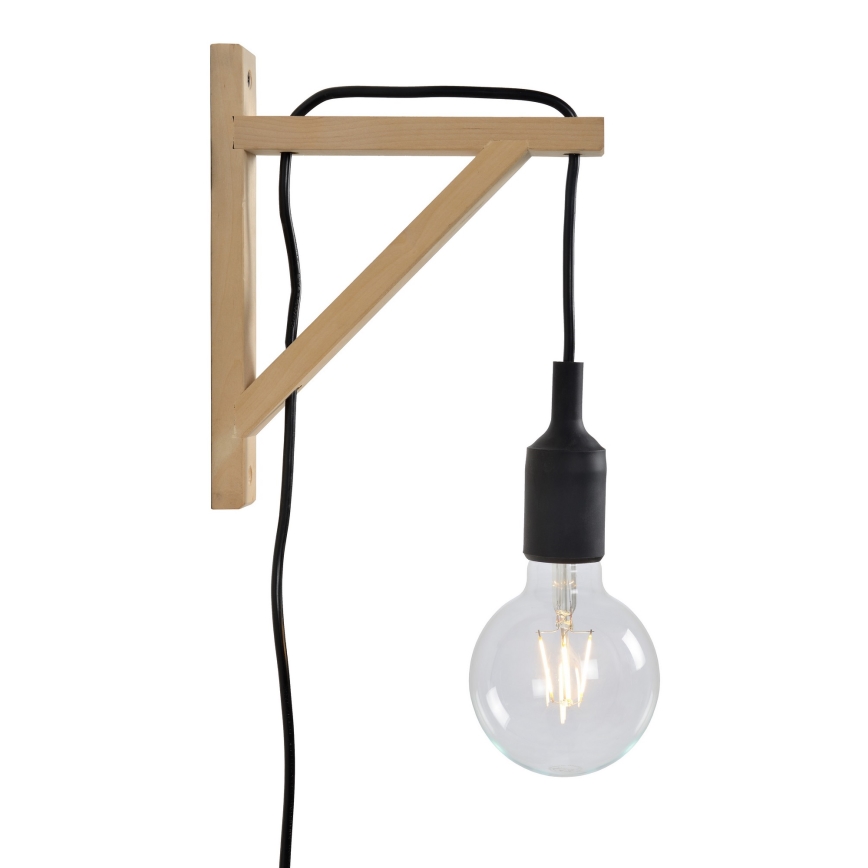 Lucide 08208/01/30 - Wand Lamp FIX WALL 1xE27/60W/230V zwart