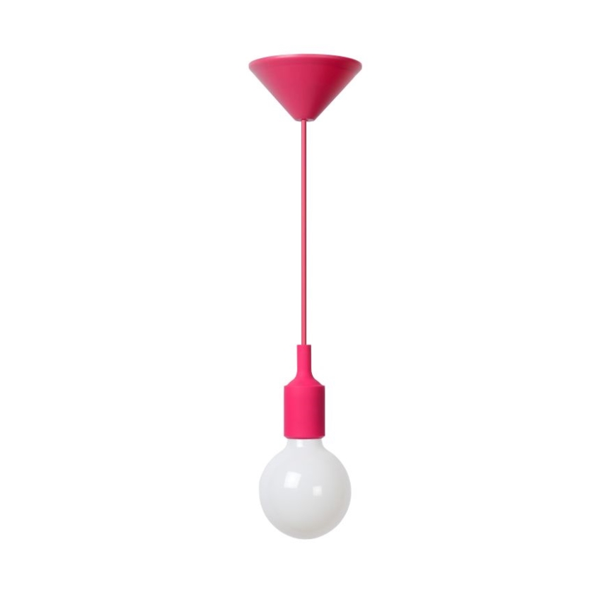 Lucide 08408/21/66 - Hanglamp FIX 1xE27/42W/230V roze
