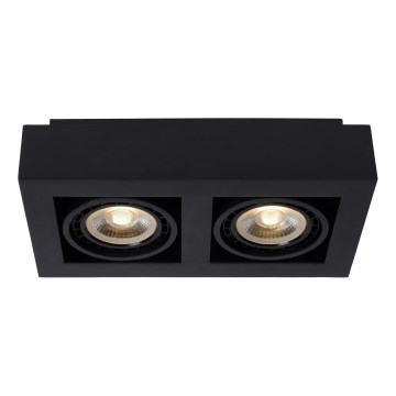 Lucide 09120/24/30 – Dimbare LED Spots ZEFIX 2×GU10/12W/230V Zwart
