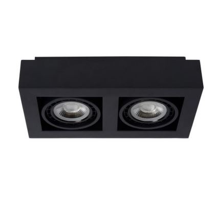 Lucide 09120/24/30 – Dimbare LED Spots ZEFIX 2×GU10/12W/230V Zwart