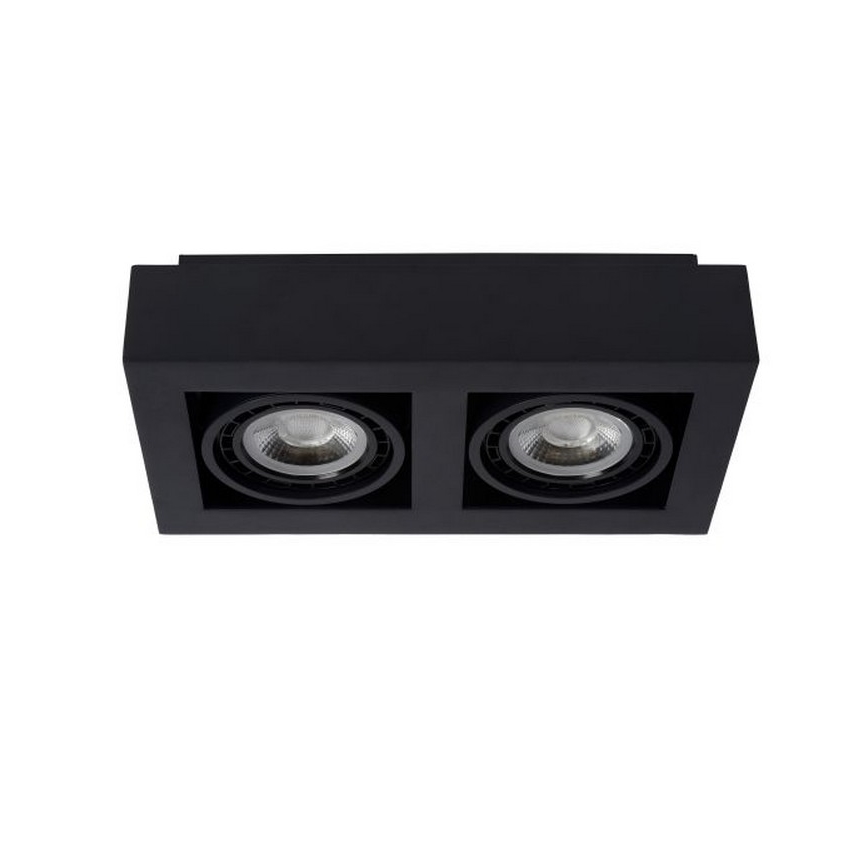 Lucide 09120/24/30 – Dimbare LED Spots ZEFIX 2×GU10/12W/230V Zwart