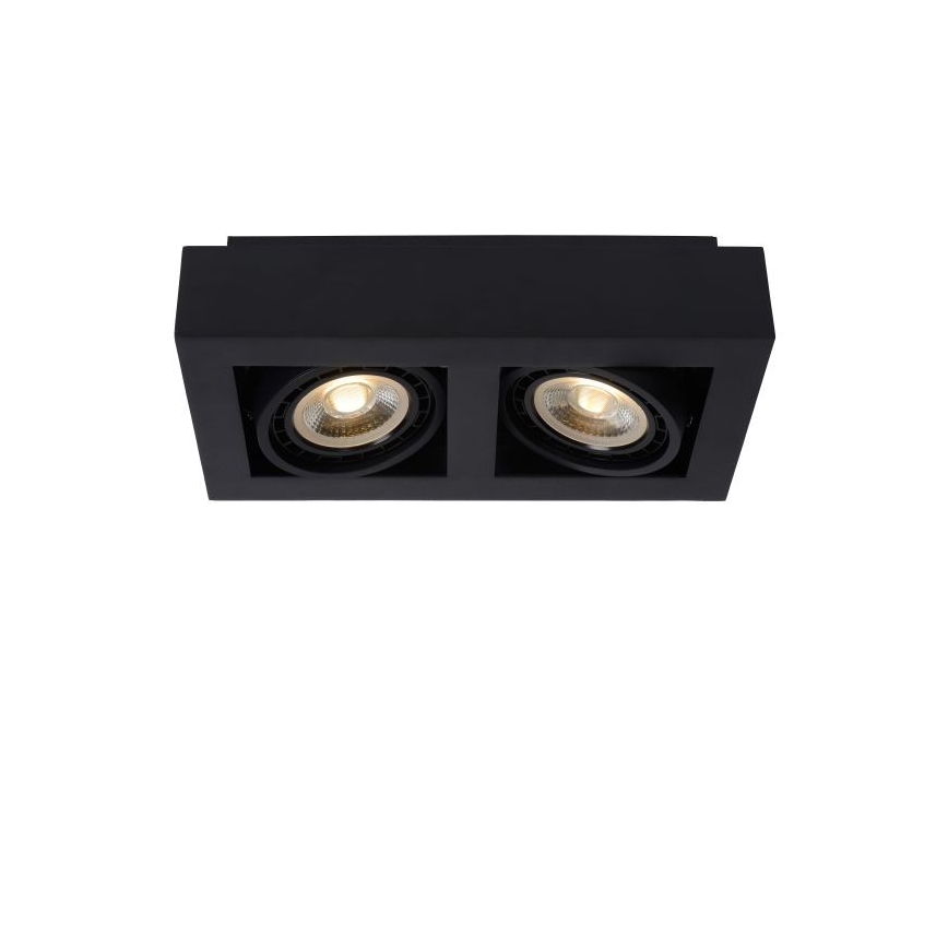 Lucide 09120/24/30 – Dimbare LED Spots ZEFIX 2×GU10/12W/230V Zwart