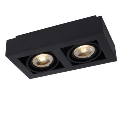 Lucide 09120/24/30 – Dimbare LED Spots ZEFIX 2×GU10/12W/230V Zwart