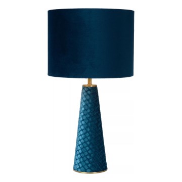 Lucide 10501/81/37 - Tafellamp EXTRAVAGANZA VELVET 1xE27/60W/230V blauw