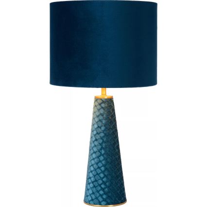 Lucide 10501/81/37 - Tafellamp EXTRAVAGANZA VELVET 1xE27/60W/230V blauw