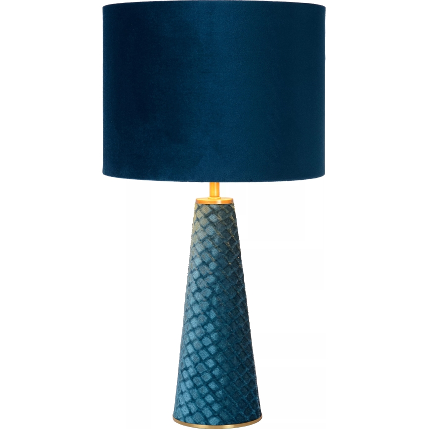 Lucide 10501/81/37 - Tafellamp EXTRAVAGANZA VELVET 1xE27/60W/230V blauw