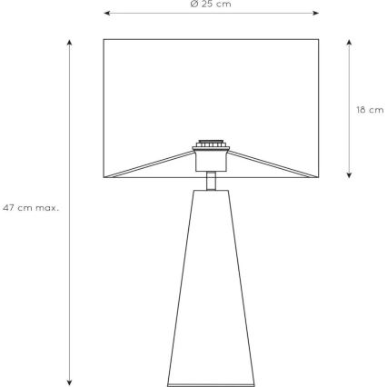 Lucide 10501/81/37 - Tafellamp EXTRAVAGANZA VELVET 1xE27/60W/230V blauw