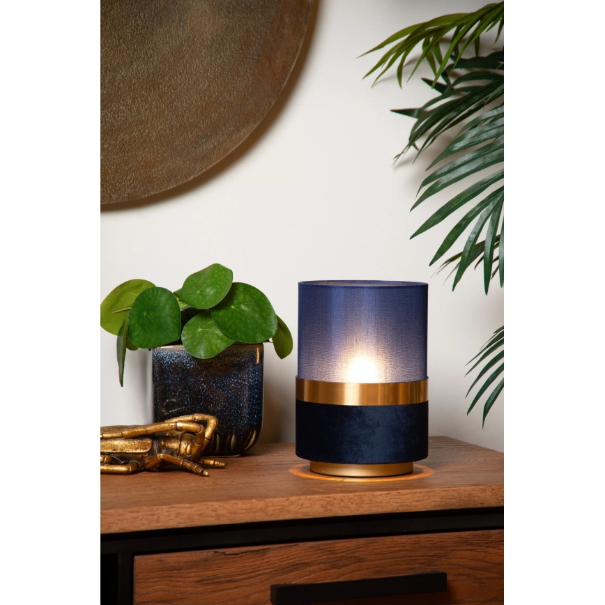 Lucide 10508/01/35 - Tafellamp EXTRAVAGANZA TUSSE 1xE14/40W/230V blauw