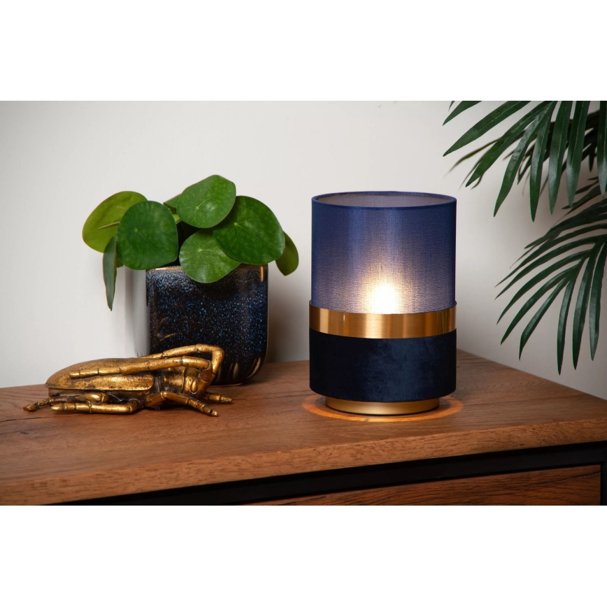 Lucide 10508/01/35 - Tafellamp EXTRAVAGANZA TUSSE 1xE14/40W/230V blauw