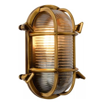 Lucide 11891/20/02 - Wandlamp voor buiten DUDLEY 1xE27/40W/230V IP65 goud