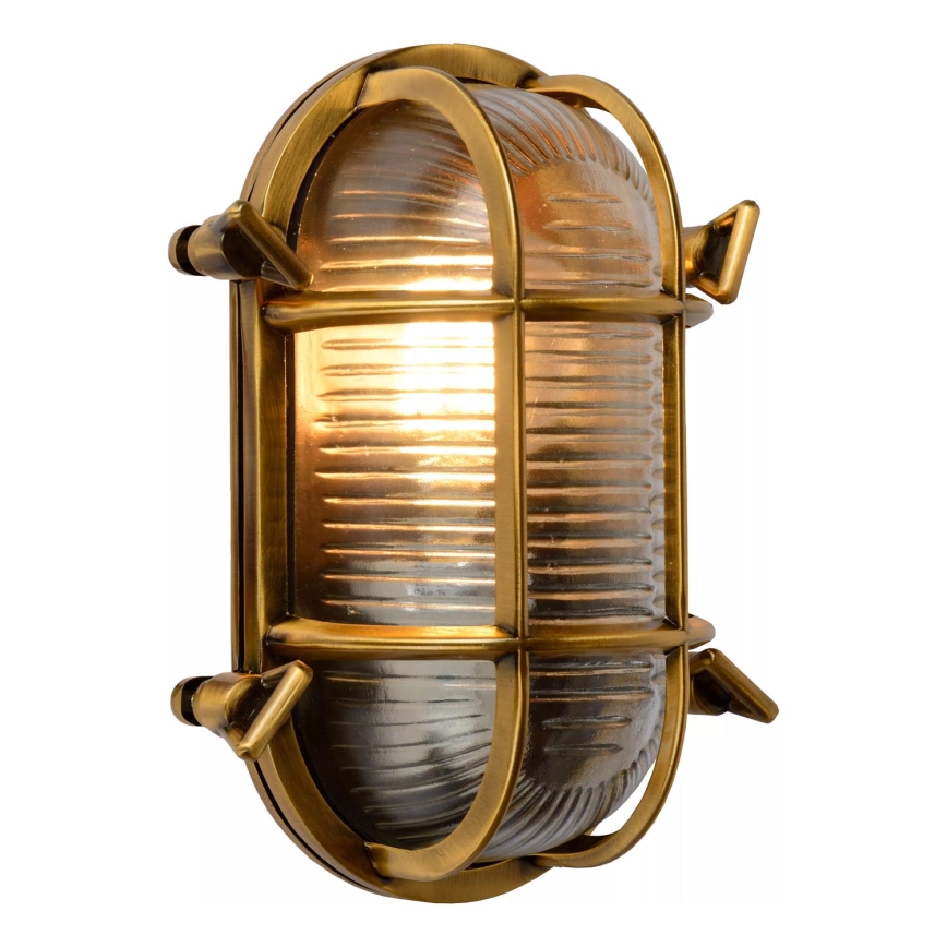 Lucide 11891/20/02 - Wandlamp voor buiten DUDLEY 1xE27/40W/230V IP65 goud