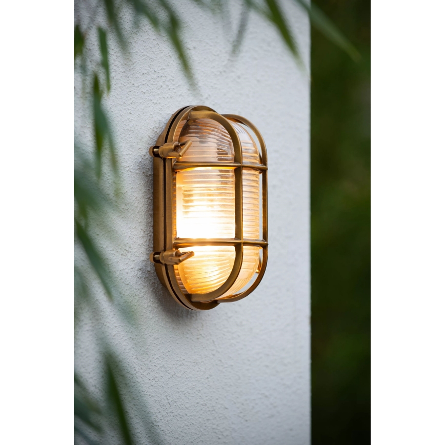 Lucide 11891/20/02 - Wandlamp voor buiten DUDLEY 1xE27/40W/230V IP65 goud