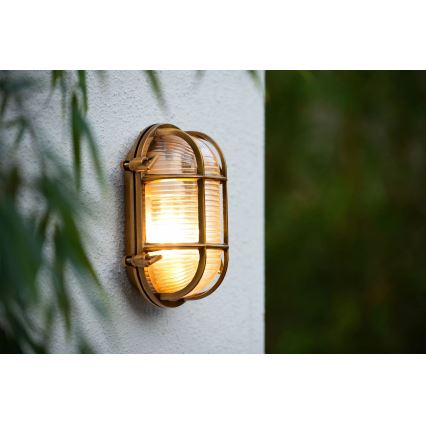 Lucide 11891/20/02 - Wandlamp voor buiten DUDLEY 1xE27/40W/230V IP65 goud