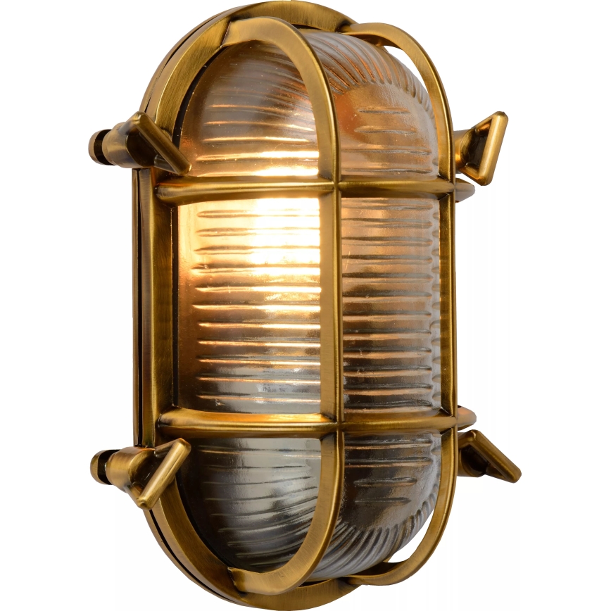 Lucide 11891/20/02 - Wandlamp voor buiten DUDLEY 1xE27/40W/230V IP65 goud
