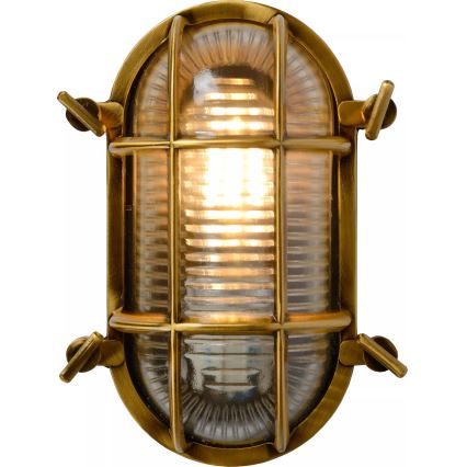 Lucide 11891/20/02 - Wandlamp voor buiten DUDLEY 1xE27/40W/230V IP65 goud