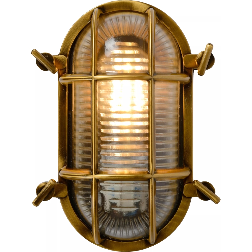 Lucide 11891/20/02 - Wandlamp voor buiten DUDLEY 1xE27/40W/230V IP65 goud
