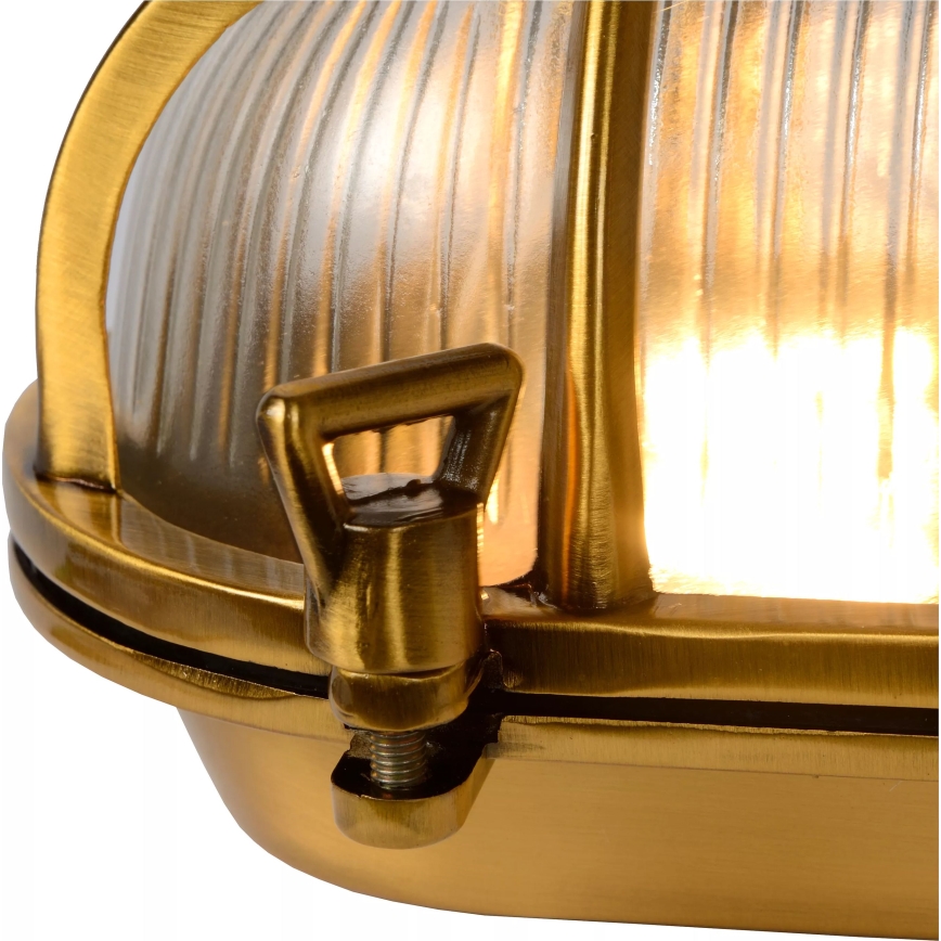 Lucide 11891/20/02 - Wandlamp voor buiten DUDLEY 1xE27/40W/230V IP65 goud