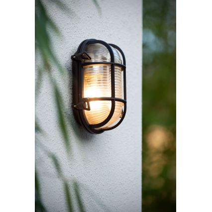 Lucide 11891/20/30 - Wandlamp voor buiten DUDLEY 1xE27/40W/230V IP65 zwart