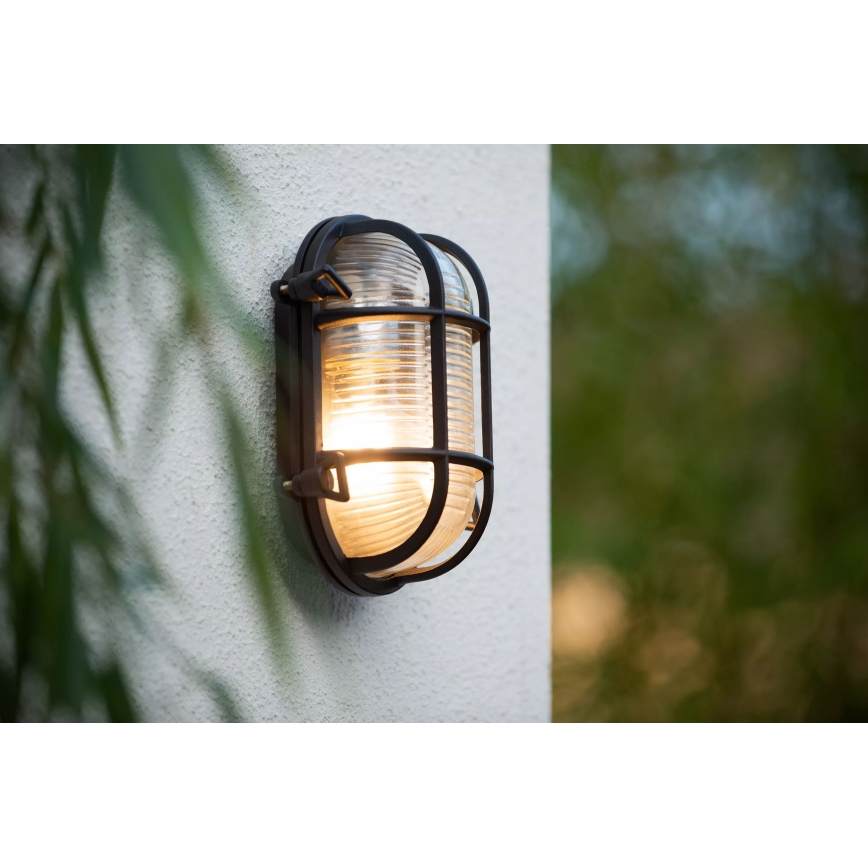 Lucide 11891/20/30 - Wandlamp voor buiten DUDLEY 1xE27/40W/230V IP65 zwart