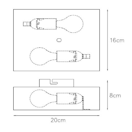 Lucide 12222/02/30 - Wandlamp OVALIS 2xE14/9W/230V