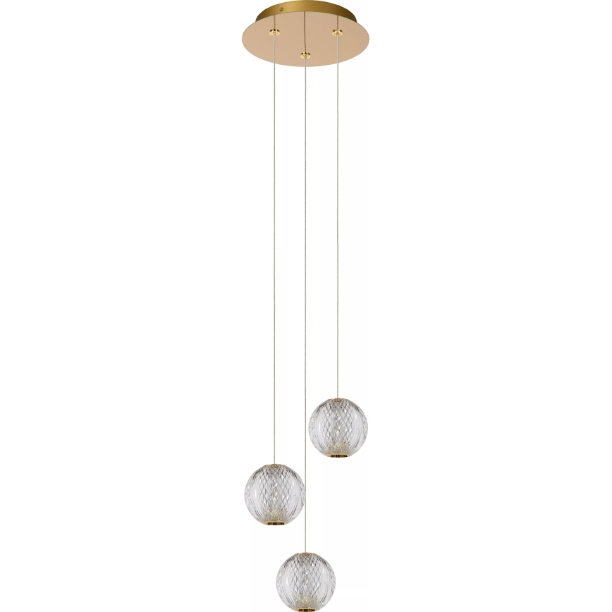 Lucide 13499/13/60 - Dimbare LED hanglamp aan een koord CINTRA 3xLED/4,7W/230V goud