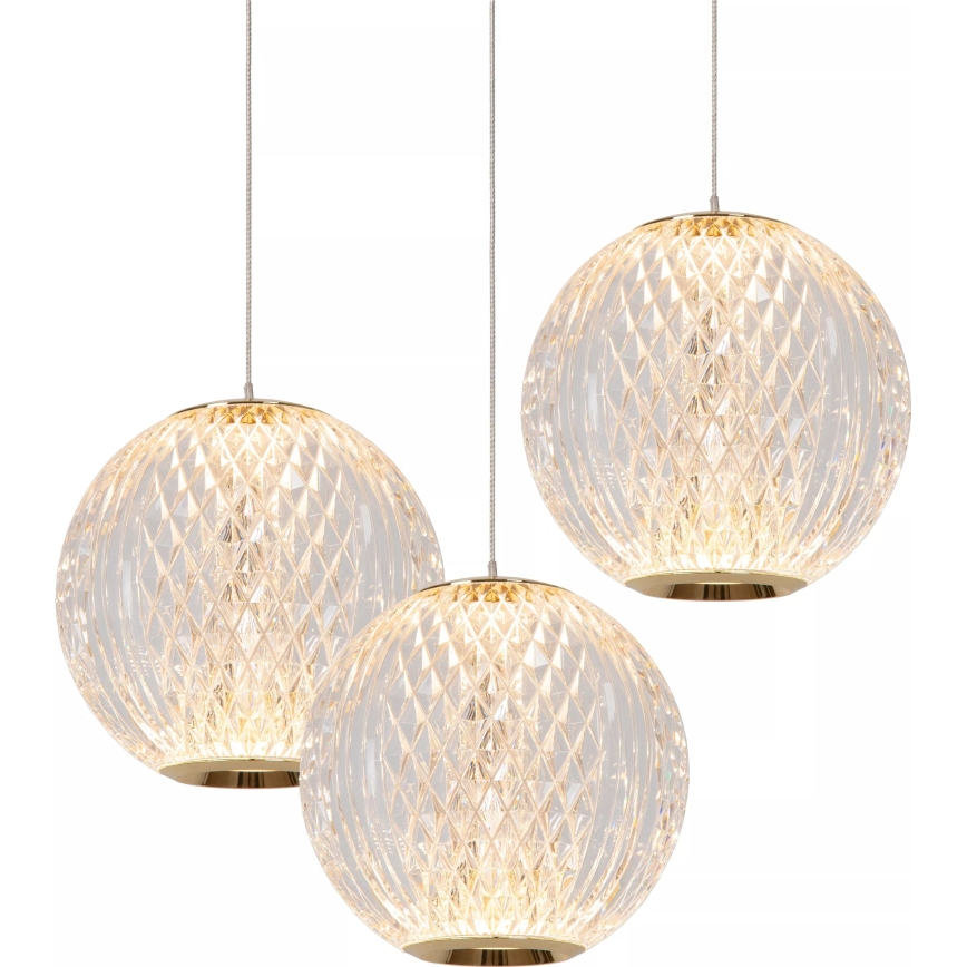 Lucide 13499/13/60 - Dimbare LED hanglamp aan een koord CINTRA 3xLED/4,7W/230V goud