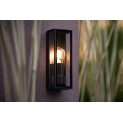 Lucide 15802/01/30 - Wandlamp voor buiten DUKAN 1xE27/15W/230V IP65 zwart