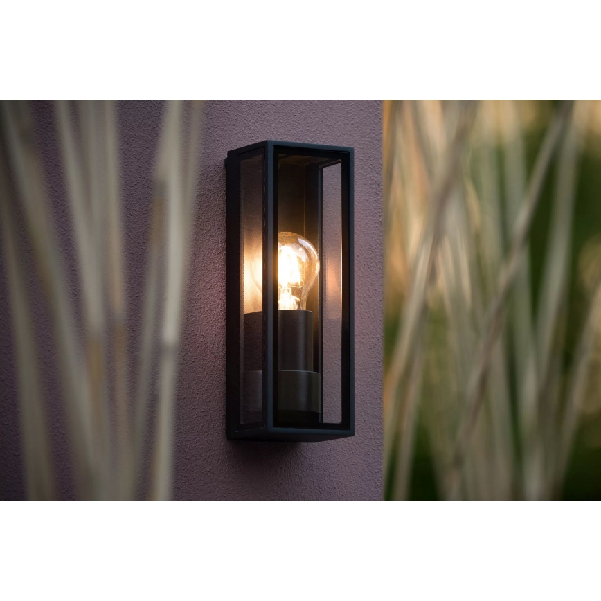 Lucide 15802/01/30 - Wandlamp voor buiten DUKAN 1xE27/15W/230V IP65 zwart