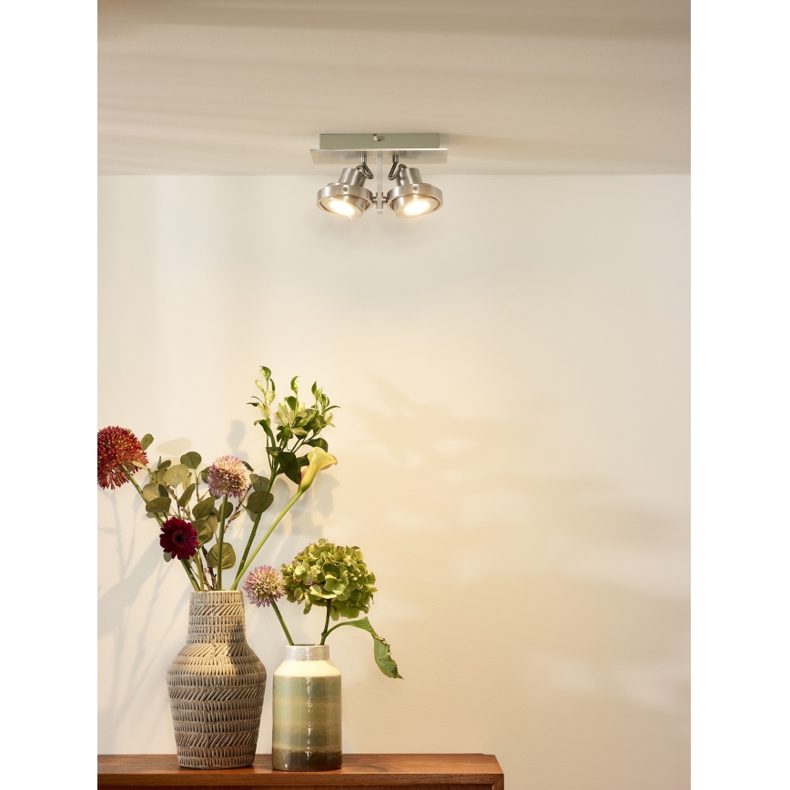 Lucide 17906/11/12 - Dimbare LED Spot LANDA 2xGU10/5W/230V mat chroom
