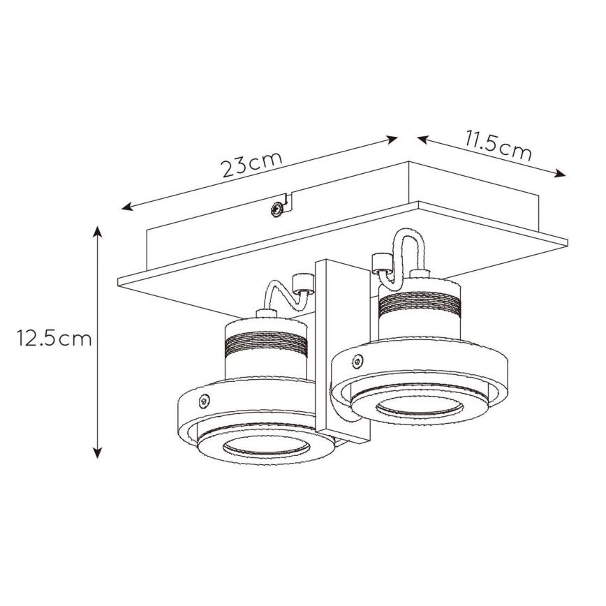 Lucide 17906/11/12 - Dimbare LED Spot LANDA 2xGU10/5W/230V mat chroom