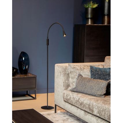 Lucide 18756/03/30 - LED Dimbaar flexibel aanraken Staande lamp ZOZY LED/4W/230V zwart