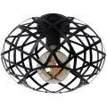 Lucide 21117/30/30 - Plafond Lamp WOLFRAM 1xE27/40W/230V zwart