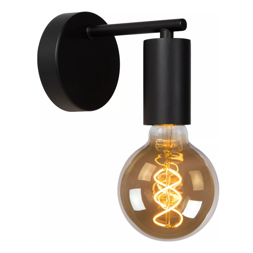 Lucide 21221/01/30 - Wandlamp LEANNE 1xE27/40W/230V zwart