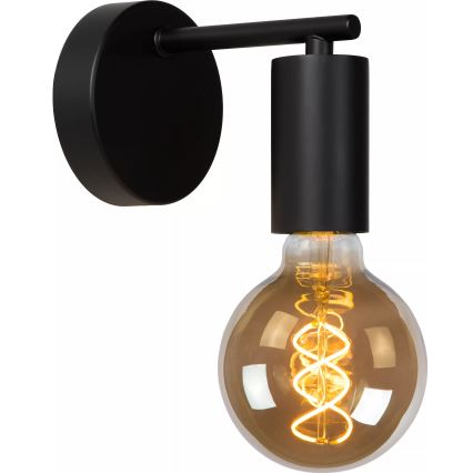 Lucide 21221/01/30 - Wandlamp LEANNE 1xE27/40W/230V zwart