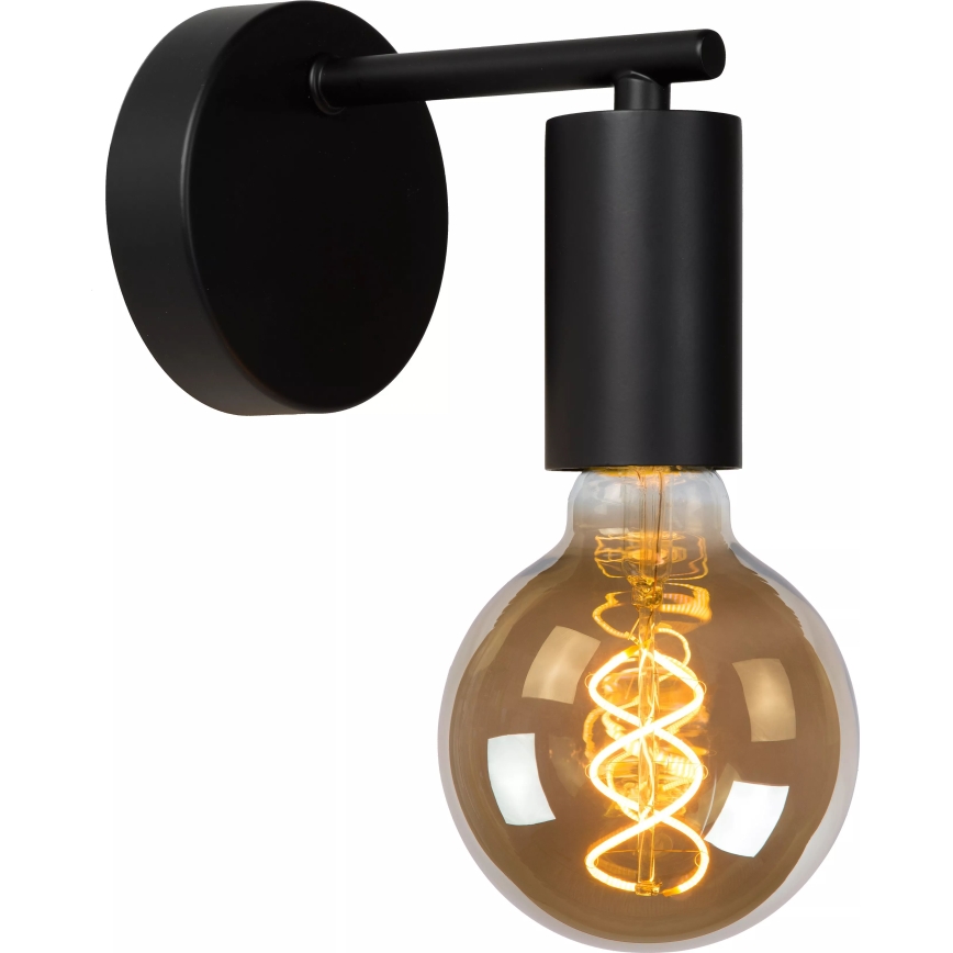 Lucide 21221/01/30 - Wandlamp LEANNE 1xE27/40W/230V zwart