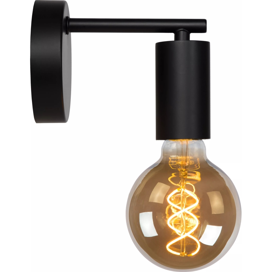 Lucide 21221/01/30 - Wandlamp LEANNE 1xE27/40W/230V zwart