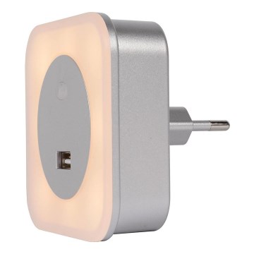 Lucide 22203/01/36 - LED Oriëntatielampje met stekker s USB LED/1W/230V
