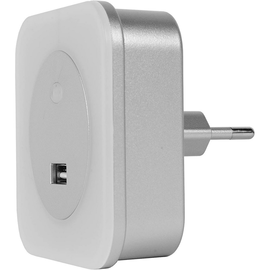 Lucide 22203/01/36 - LED Oriëntatielampje met stekker s USB LED/1W/230V