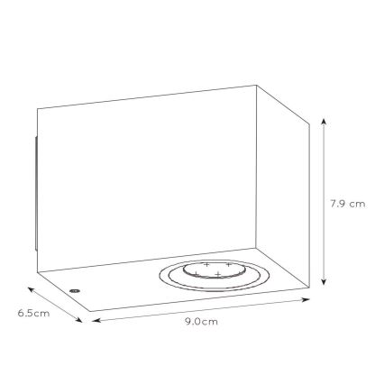 Lucide 22860/05/30 - LED Dimbare wandlamp voor buiten ZORA 1xGU10/5W/230V IP44