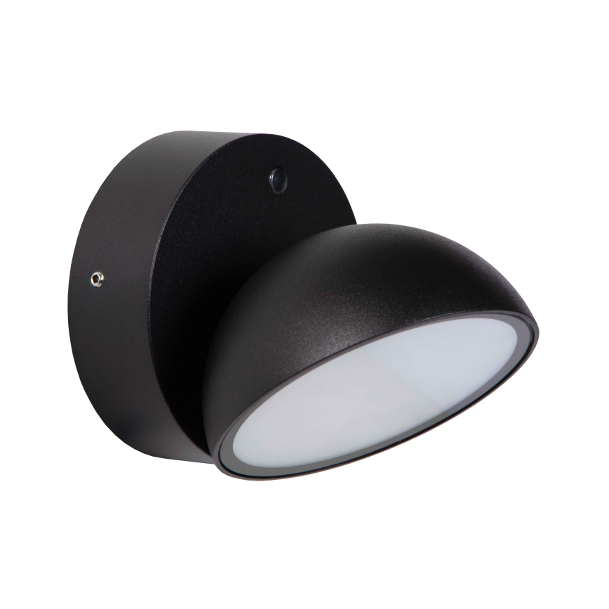 Lucide 22865/12/30 - LED Wandlamp voor buiten met schemersensor FINN LED/12W/230V IP54 zwart