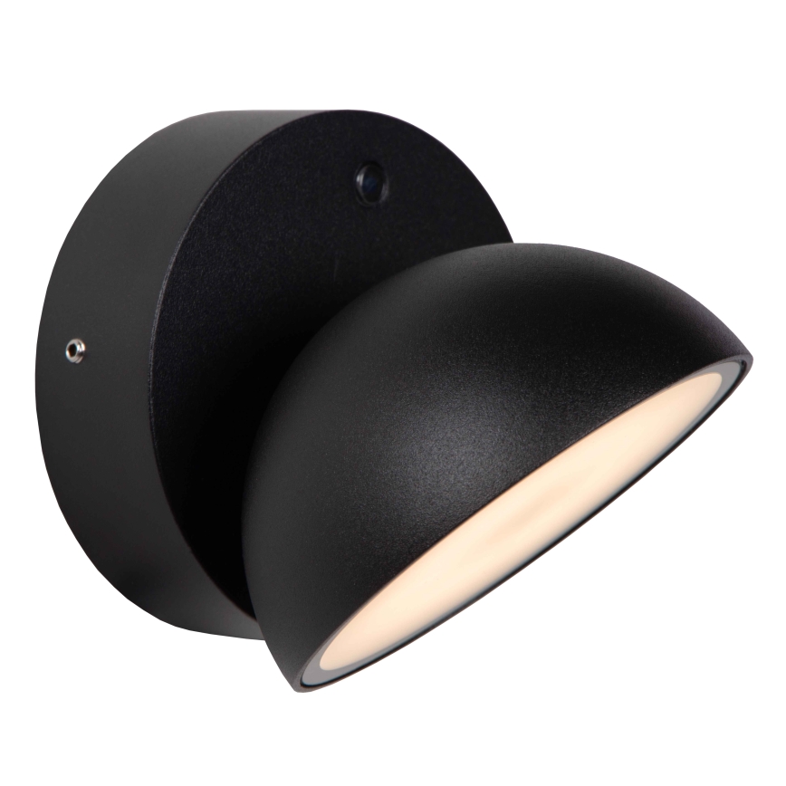 Lucide 22865/12/30 - LED Wandlamp voor buiten met schemersensor FINN LED/12W/230V IP54 zwart