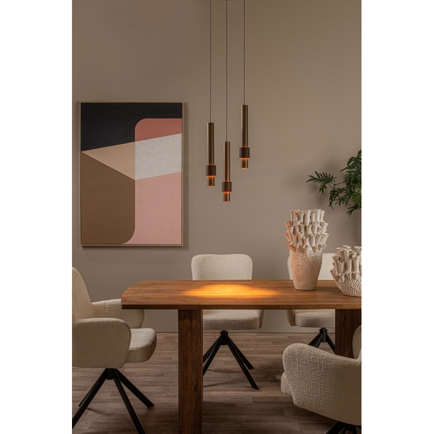 Lucide 24402/15/96 - Dimbare LED hanglamp aan een koord MARGARY 3xLED/4W/230V messing